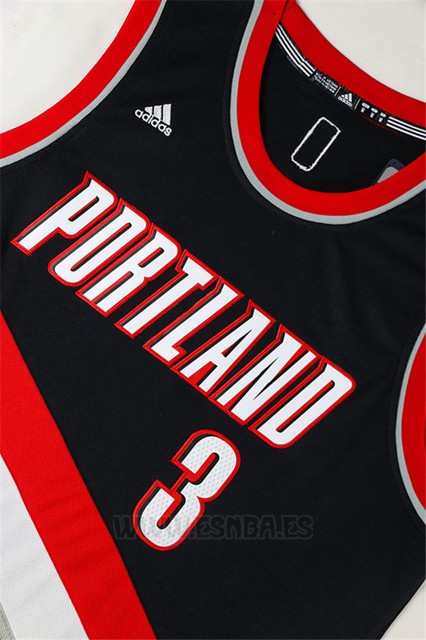 Camiseta Portland Trail Blazers C.J. McCollum #3 Negro
